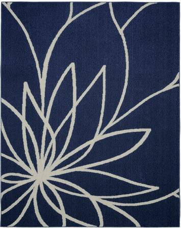 Garland Rug Rug Grand Floral White 96x"