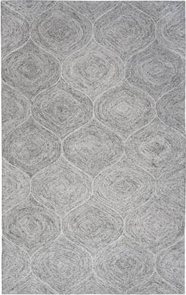 Alora Decor London Hand-tufted Trellis Rug. Gray, White