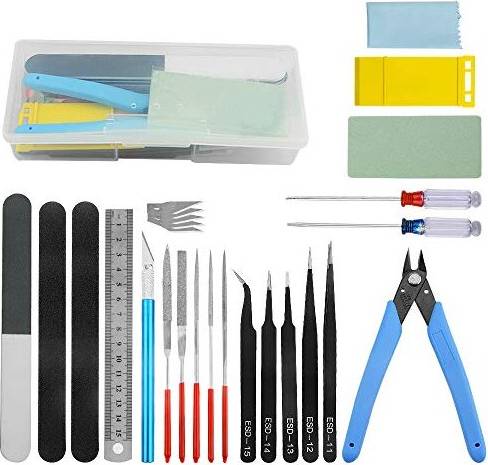 Maxpower 22 PCS Gundam Model Tools Kit Modeler Basic Tools Hobby Building Tools Kit for Car Model Building Repairing and Fixing