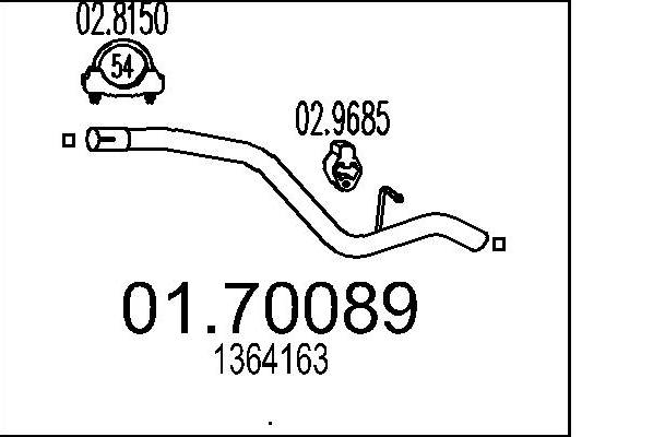 01.70089 Exhaust Pipe Rear