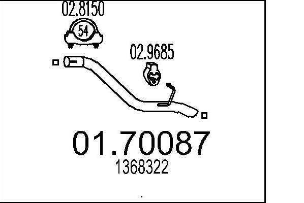 01.70087 Exhaust Pipe Rear
