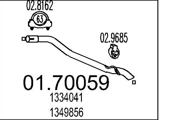 01.70059 Exhaust Pipe Rear