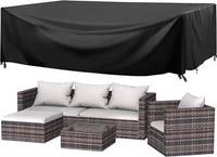 Garden Furniture Set 5PCS Rattan Modular Corner Sofa Set Brown