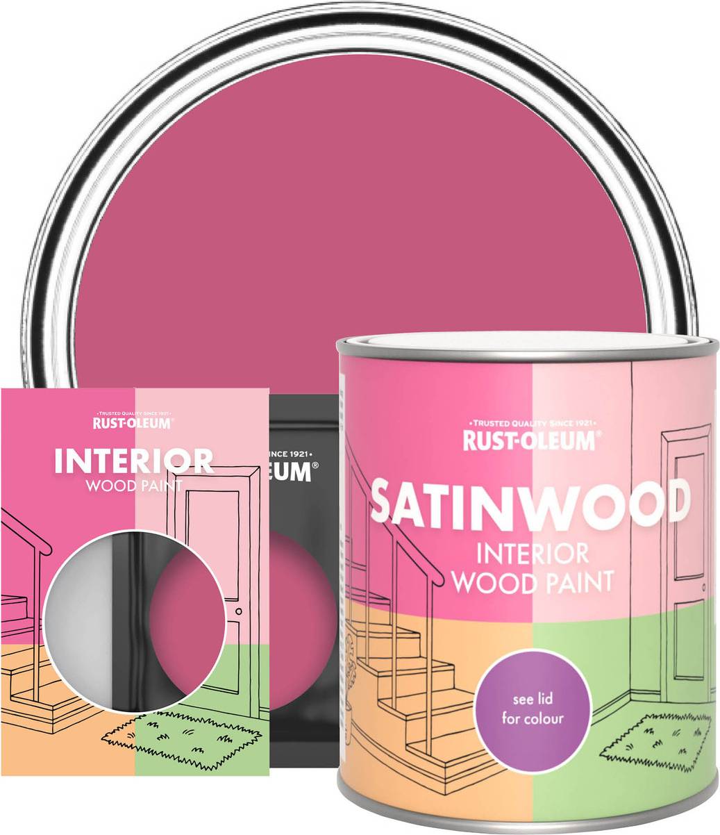 Rust-Oleum Interior Wood Satinwood Raspberry Ripple 750ml 0.75L