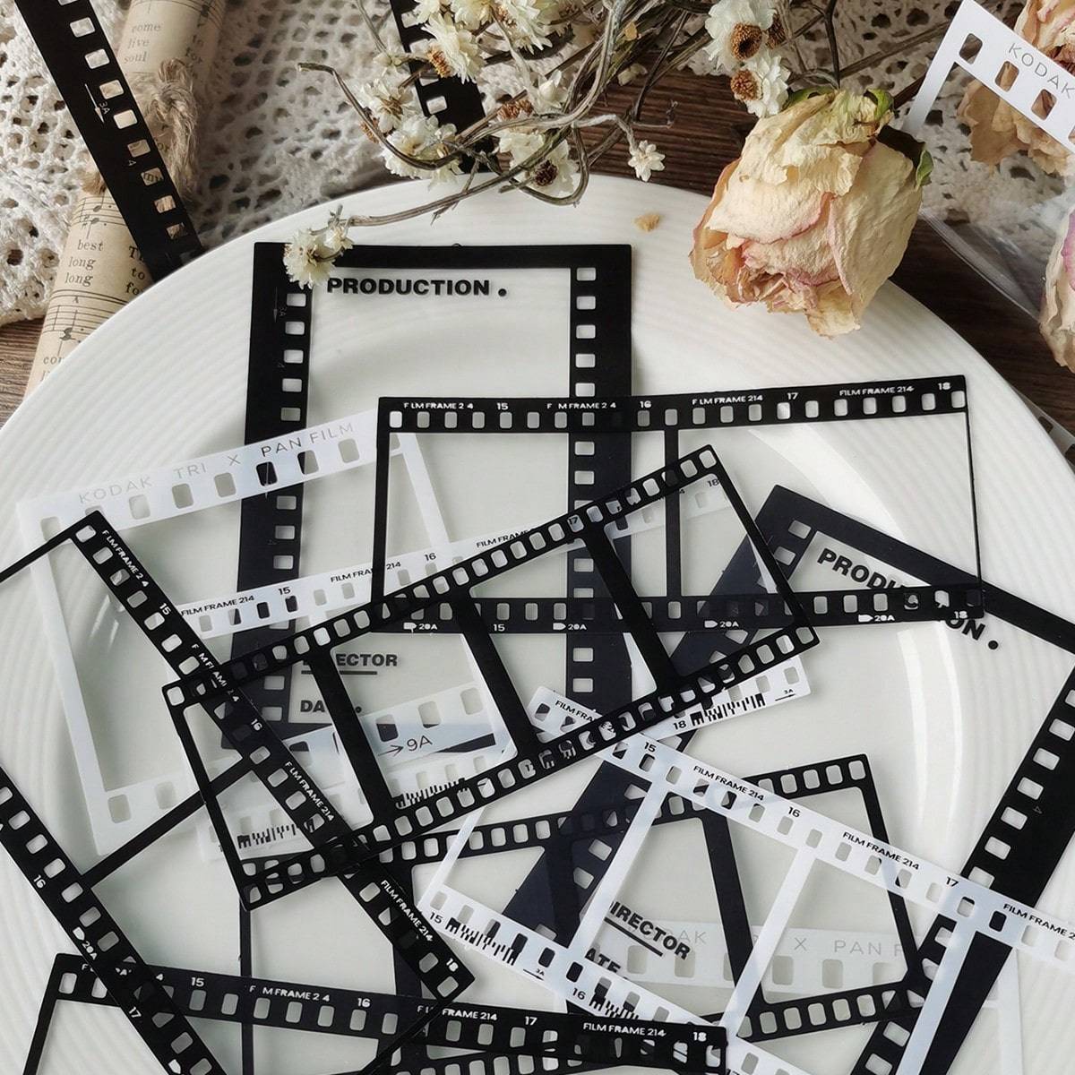 Shein 15pcs Camera Film Design Assorted Sticker