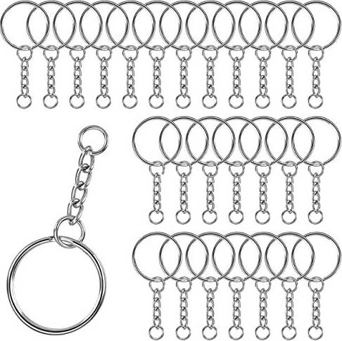 100 Pcs Keyring Key Chain Split Metal Key Rings Link Jump