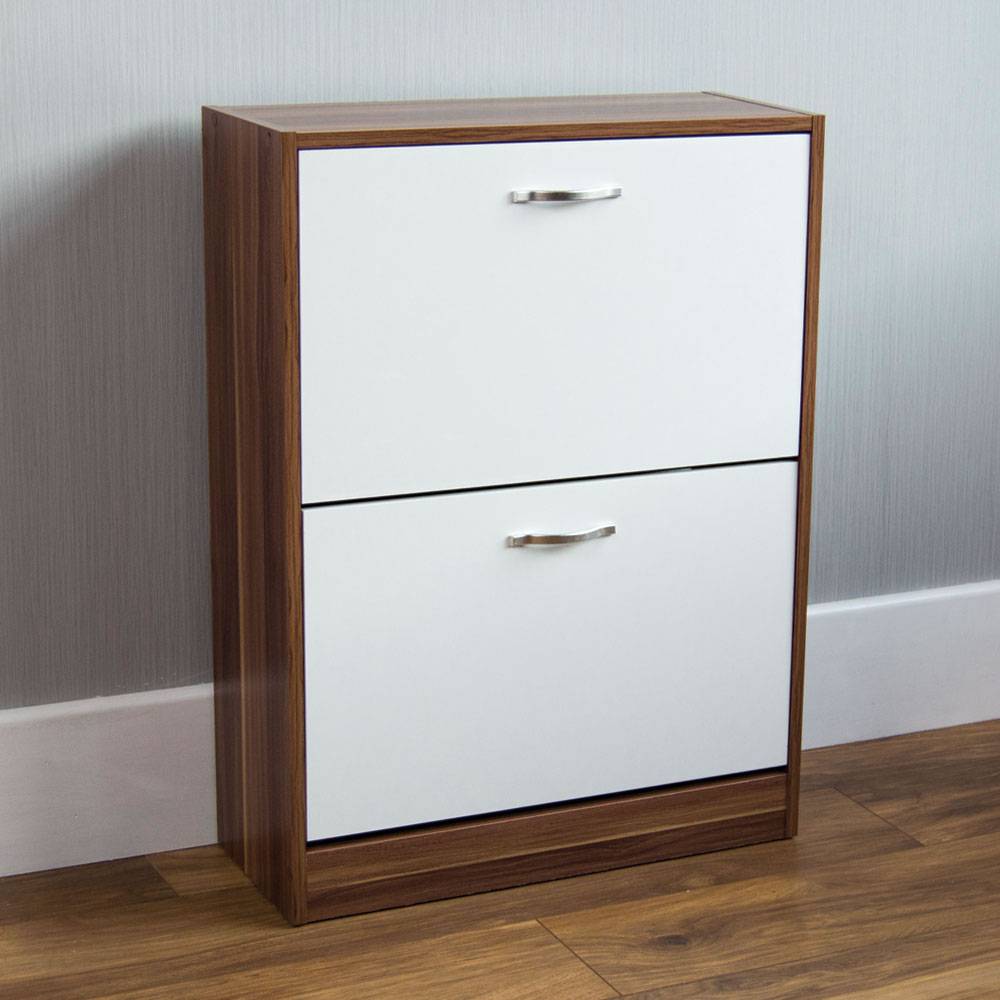 Vida Designs Walnut 2 Shoe Rack