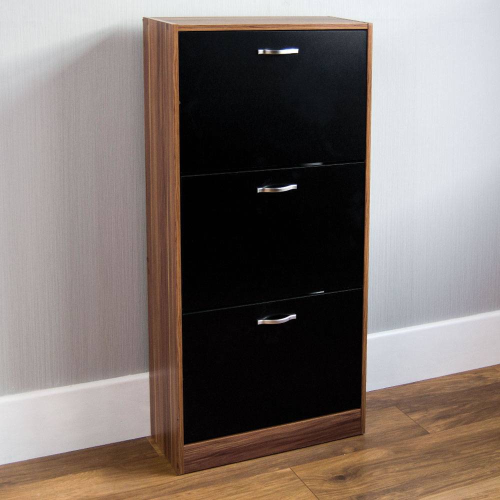 Vida Designs Walnut Shoe Rack