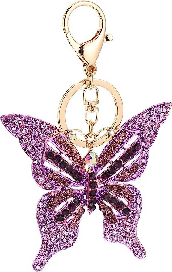 GOPatriot Memory Butterfly Keychain Alloy Keychain Purple