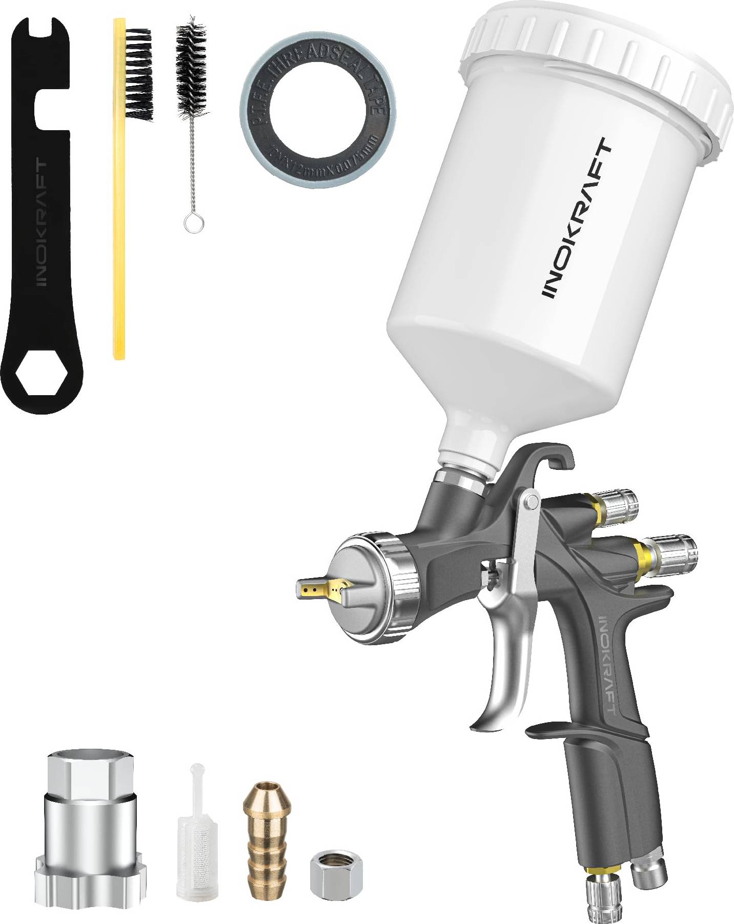 InoKraft D1 LVLP Air Spray Gun Basic Kit