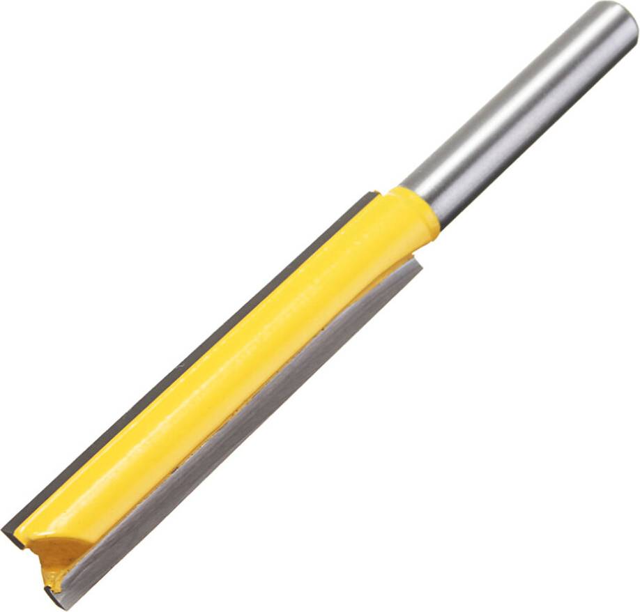 Drillpro 1/4 Inch Shank Extra Long Straight Router Bit Trimming Blade