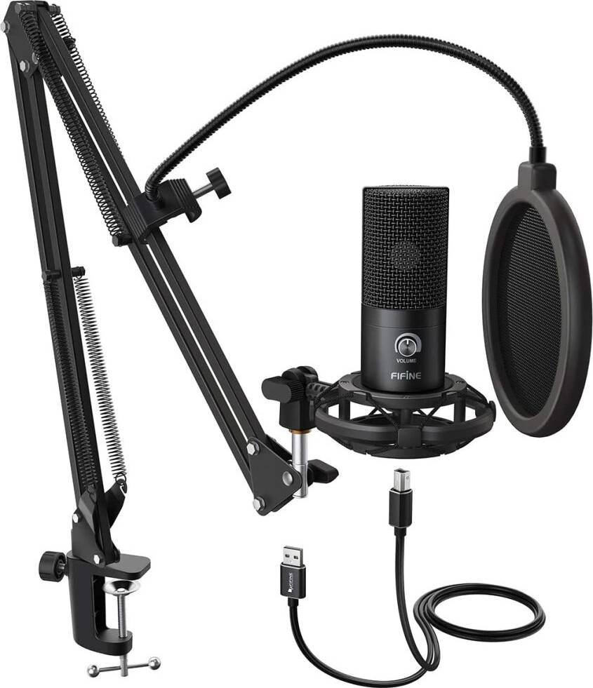 Studio Condenser USB Microphone Computer PC Microphone Kit