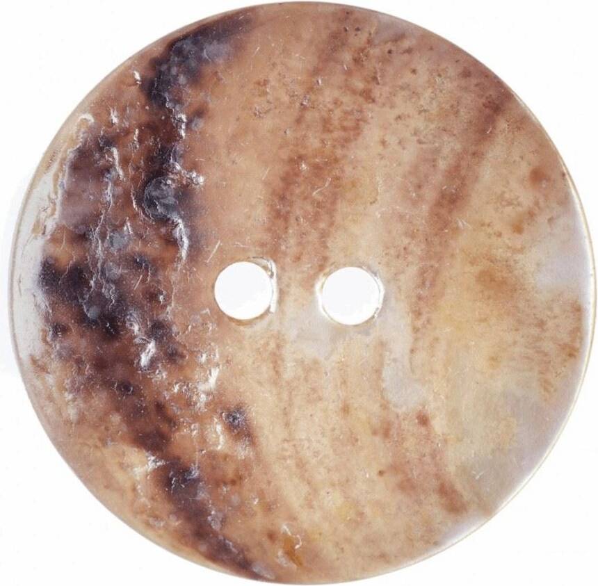 Hemline Round Shell Buttons Natural