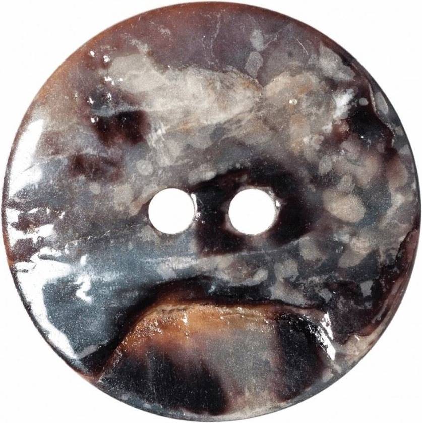 Hemline Round Shell Buttons Natural