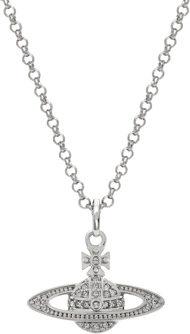 Mini Bas Relief Pendant - Silver/Transparent