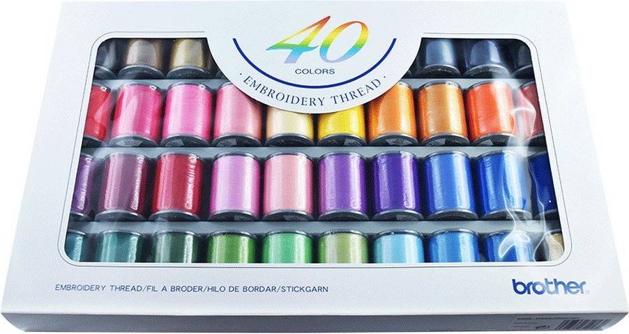 Brother Embroidery Thread ETS40 Polyester 40 Spools