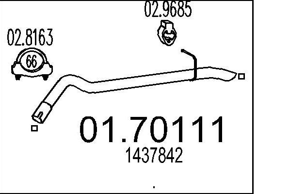 01.70111 Exhaust Pipe Rear