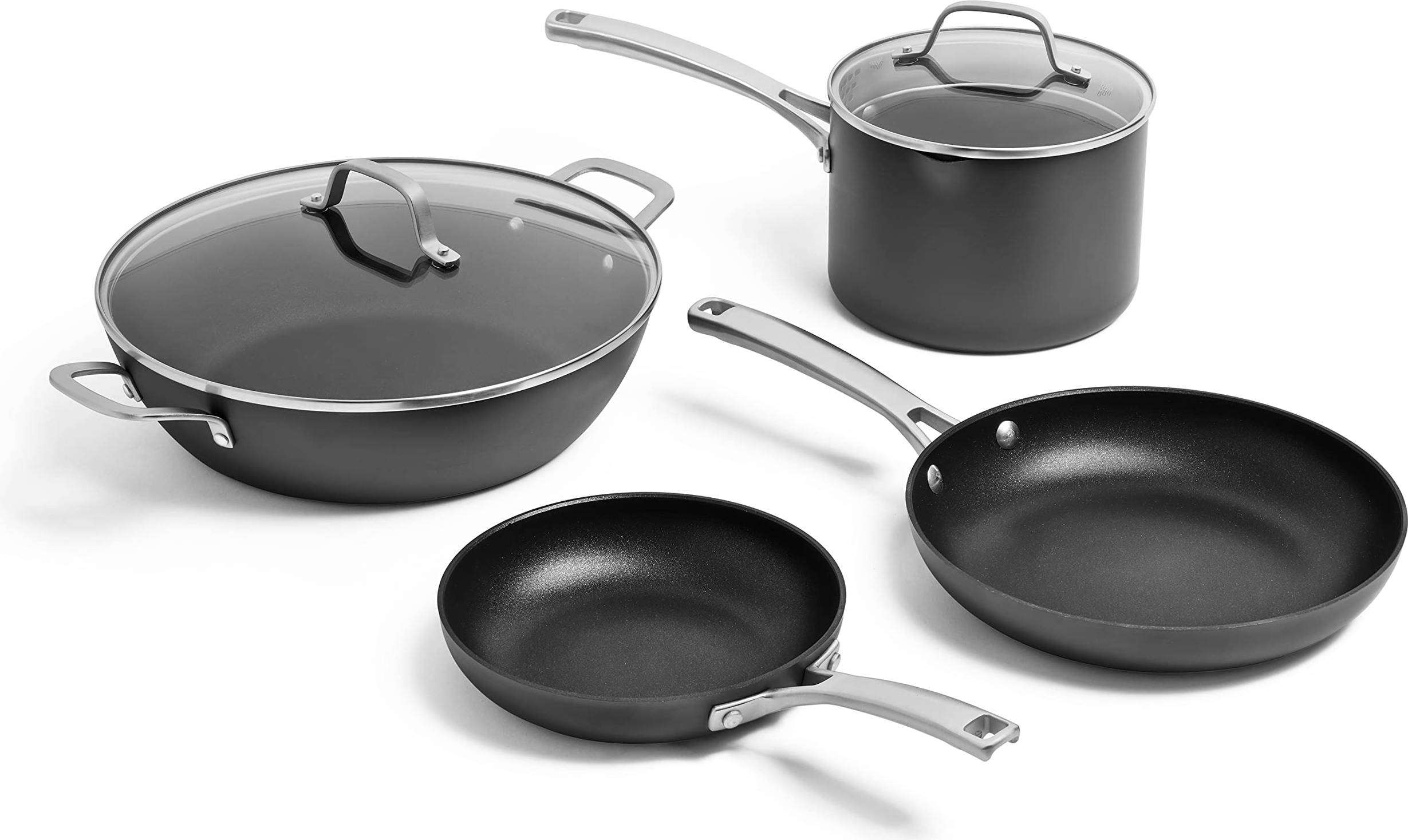 Calphalon Calphalon Classic Hard-Anodized Essentials Cookware Set with lid