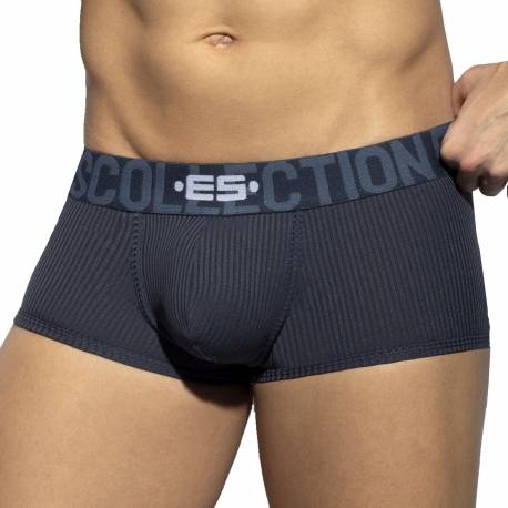 Boxer Court Recycled Rib - Bleu Marine