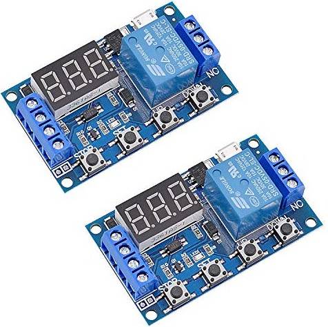 Micro lcd 2 Pack DC 630V Timer Relay Programmable Delay Relay Module Cycle Timer with LCD Display 5V Micro USB Smart Home Controller