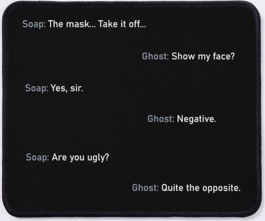 BearLad Mouse Pad The mask... Take it off... Ghost Soap