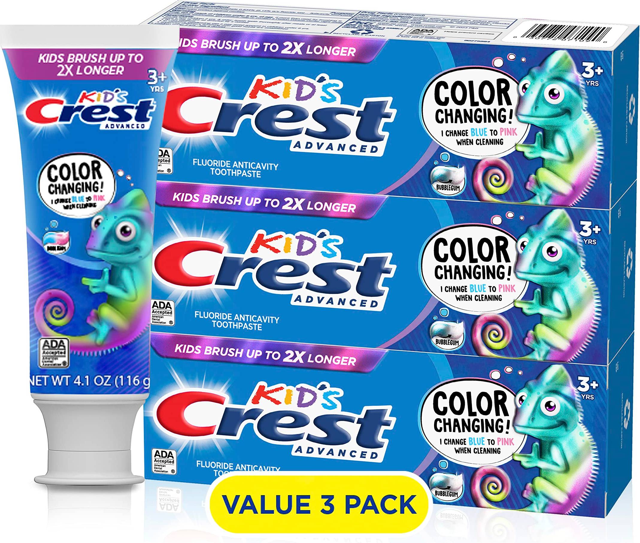 Kids Advanced Fluoride Toothpaste 3 Count