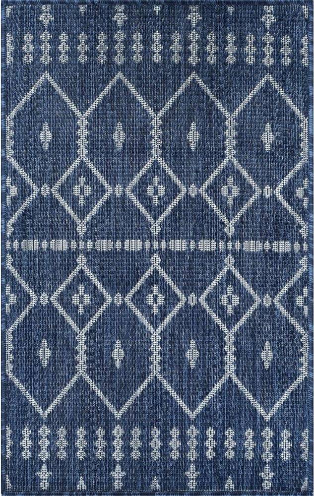 Tayse Rugs Veranda Geometric Navy 2