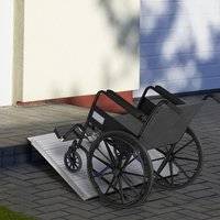 Homcom Portable Folding Wheelchair Ramp Silver