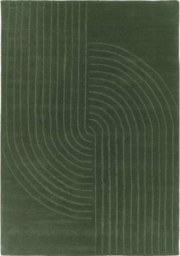 Westwing Collection High-Low Wool Rug Mason Hand-Tufted Grey
