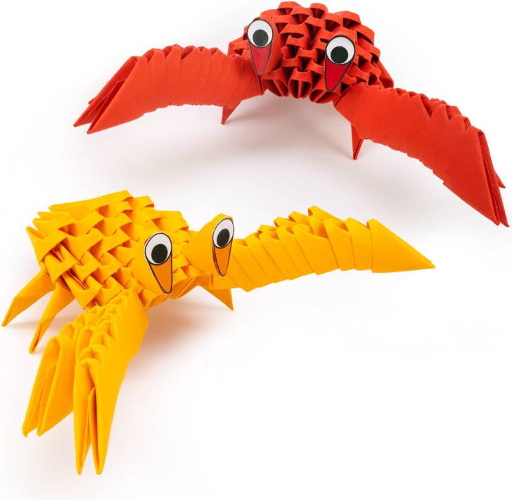 Origami 3D Crabe Rouge