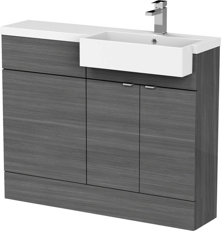 Combination toilet vanity unit Hudson Reed 1100mm Combined Vanity Unit