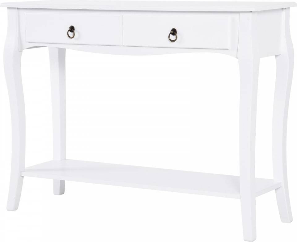 Homcom Console Table 2 Drawers - White