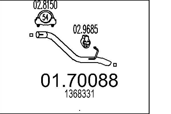 01.70088 Exhaust Pipe Rear