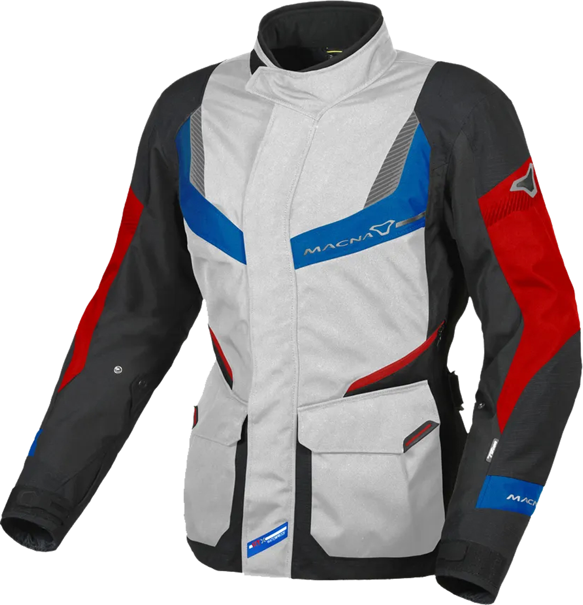 Macna Rancher Ladies Textile Jacket - Blue/Red/Grey