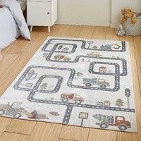 Washable rugs Think Rugs Vida Kids Washable Map Multi