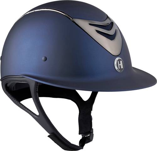 Onek Matte Chrome Riding Helmet - Bleu