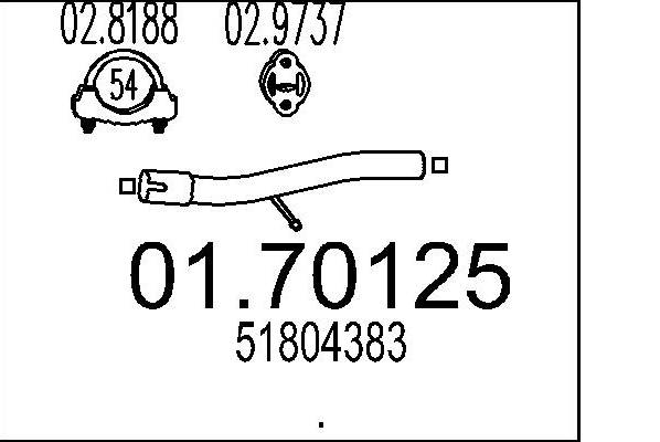 01.70125 Exhaust Pipe Rear