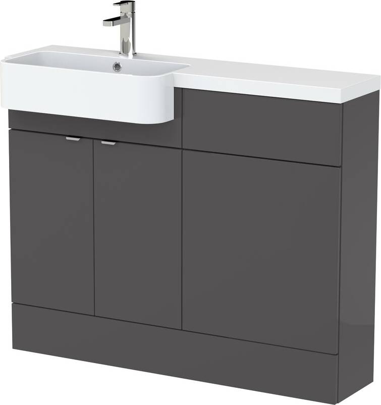 Combination toilet vanity unit Hudson Reed 1100mm Combined Vanity Unit
