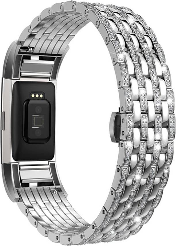 Fitbit Rhinestone Watchband for Fitbit Charge 2 - Silver