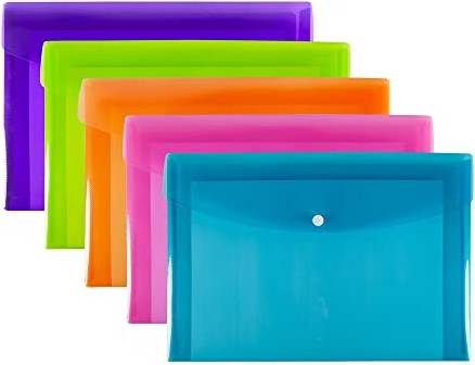 Plastic a4 Summit A4+ Plastic Wallets, Assorted