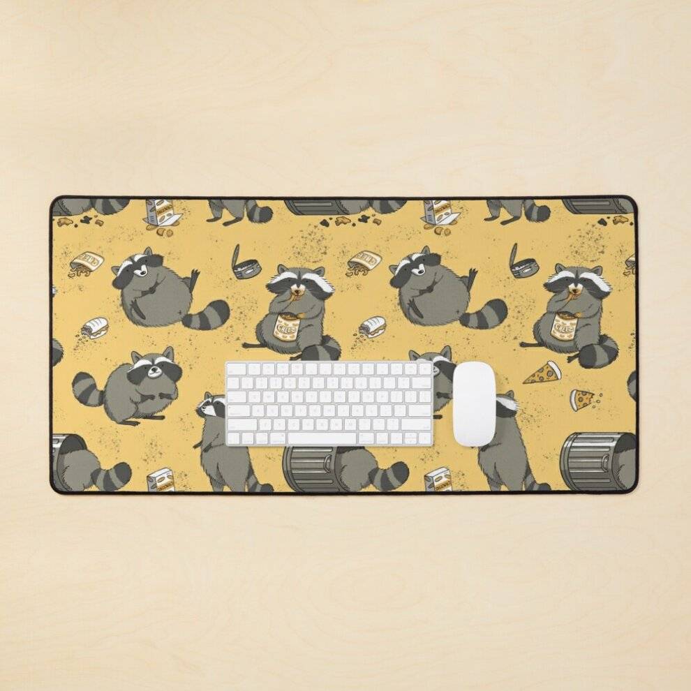 BearLad Mat Rascally Raccoons Large Mouse Pad 35x16