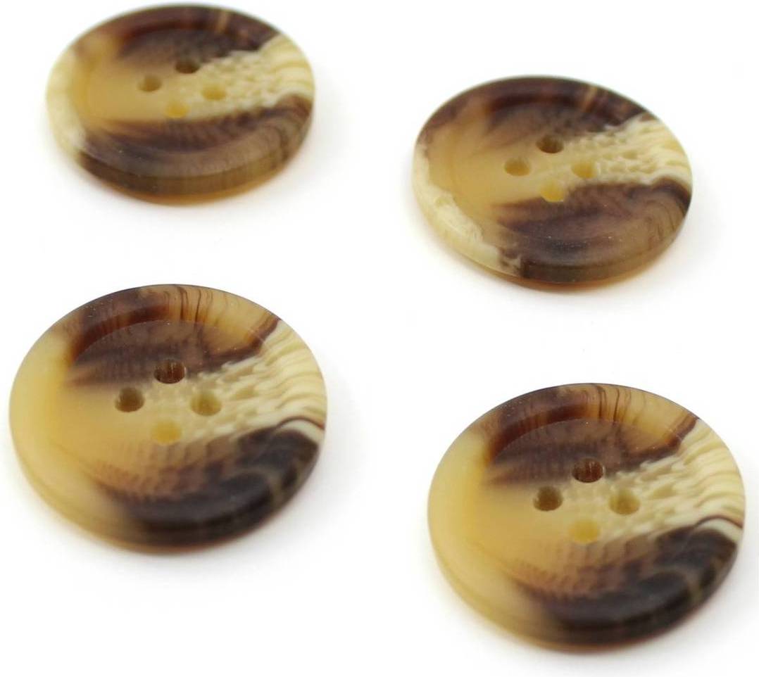 Hemline Tortoise Shell Buttons Cream