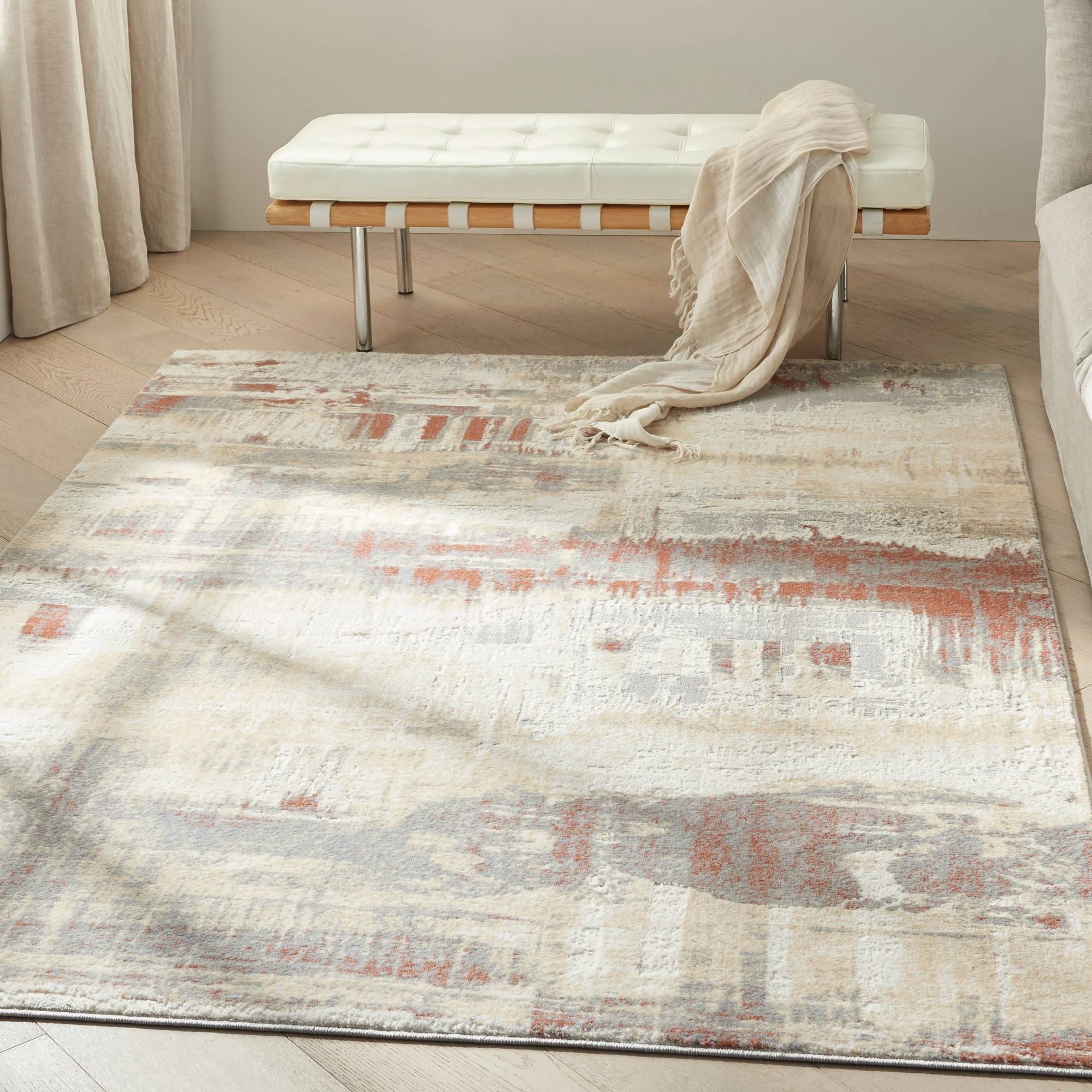 Calvin Klein Area Rug Abstract Gray, Brown