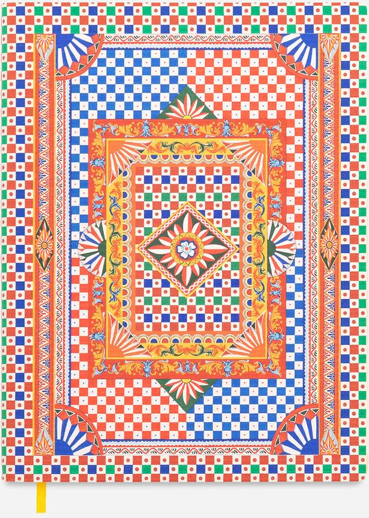 Dolce & Gabbana Large Ruled Notebook Textile Cover Multicolor