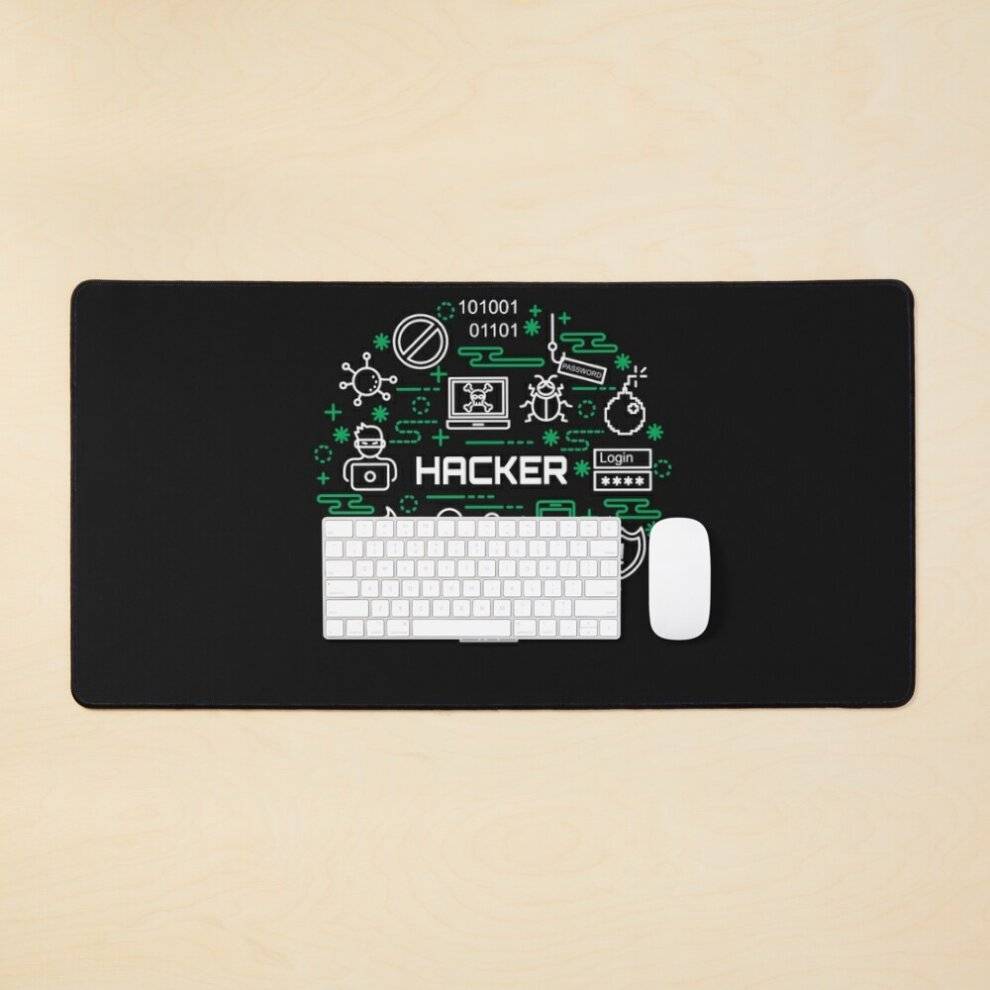 BearLad Mat Program hacker coder Mouse Pad 35x16
