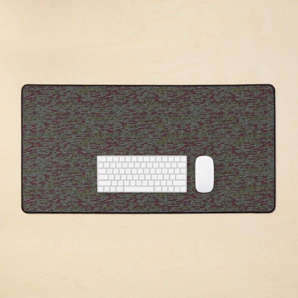 BearLad Mat Computer Code pattern Large Mouse Pad 35x16
