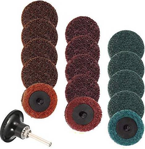 ESEE Roll Lock Sanding Disc Set, 2 Inch/50mm R-Type Quick Change Discs Surface Conditioning Disc with Disc Pad Holder for Die Grinder Surface Rust Paint