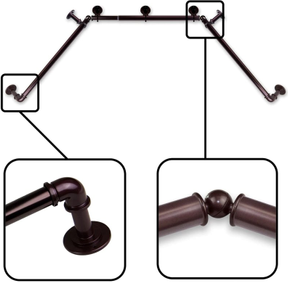 Pipe curtain rods InStyleDesign InStyleDesign 1 Pipe Style Bay