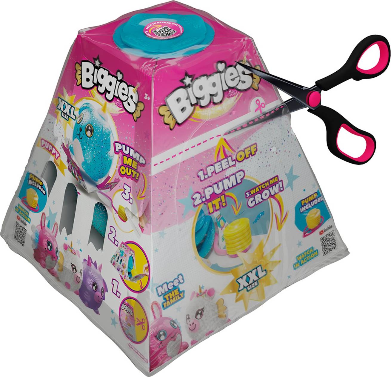 Biggies Inflatable Animal Plushes Assorted