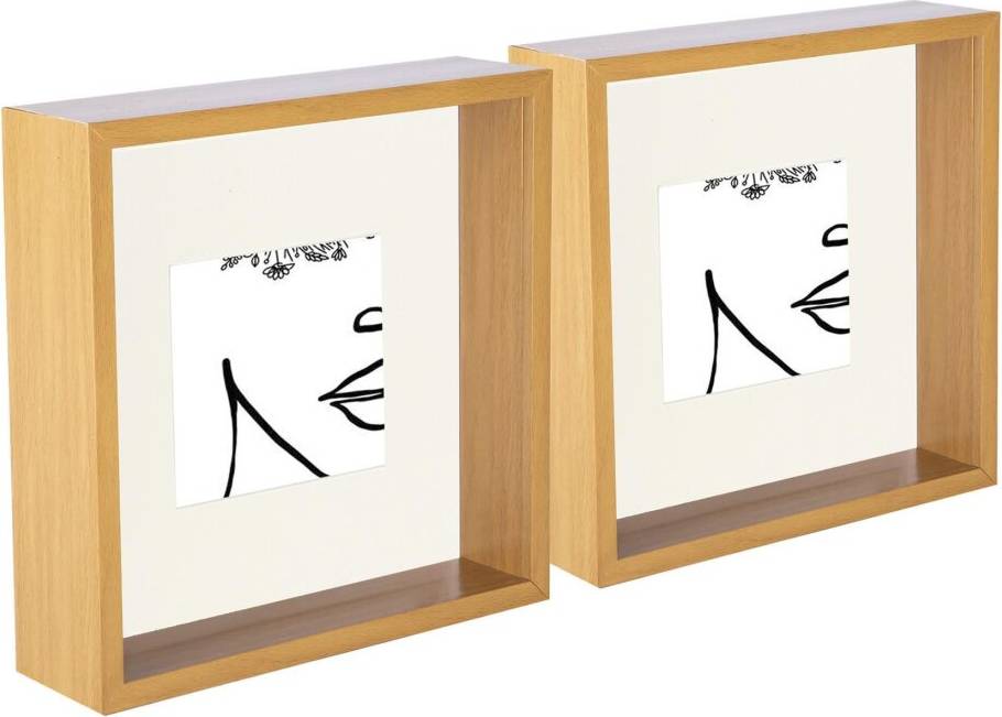Nicola Spring 3D Deep Box Photo Frame 2pcs